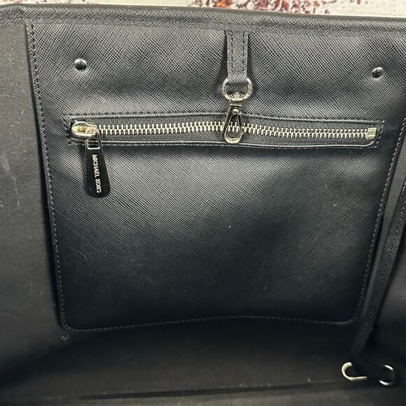 Michael Kors Black And White Houndstooth Large Tote Purse Shoulder Bag CLEAN - Picture 13 of 14